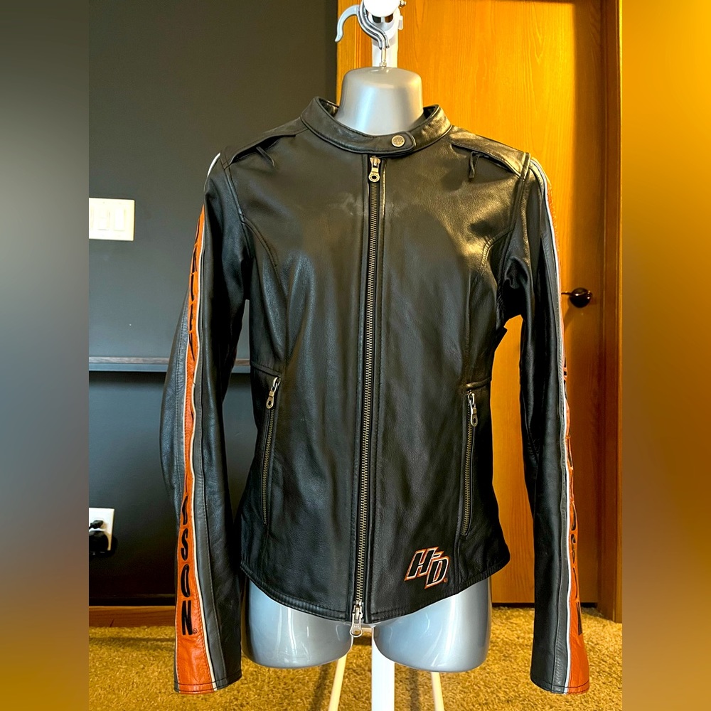 Harley Davidson women’s Victory Lane leather jacket vintage small